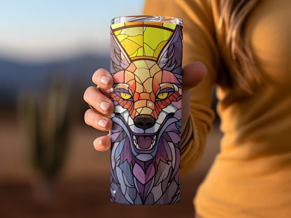 3d stained art tumbler evil wolf 20oz skinny tumbler - Premium tumbler from MyDesigns - Just $29.95! Shop now at Lees Krazy Teez