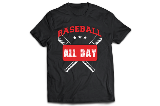 Baseball all day t-shirt - Premium t-shirt from MyDesigns - Just $21.95! Shop now at Lees Krazy Teez