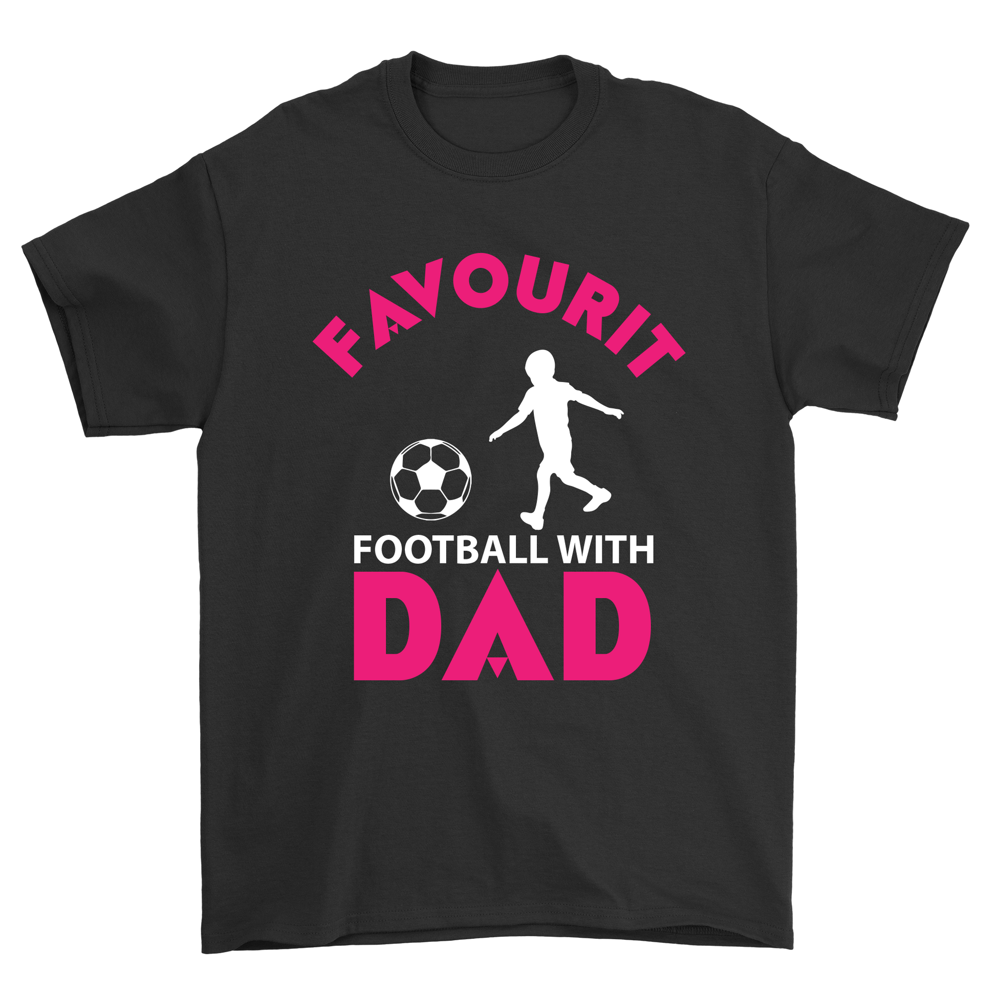 Favourit football with Dad Mens guys t-shirt - Premium t-shirt from MyDesigns - Just $17.95! Shop now at Lees Krazy Teez
