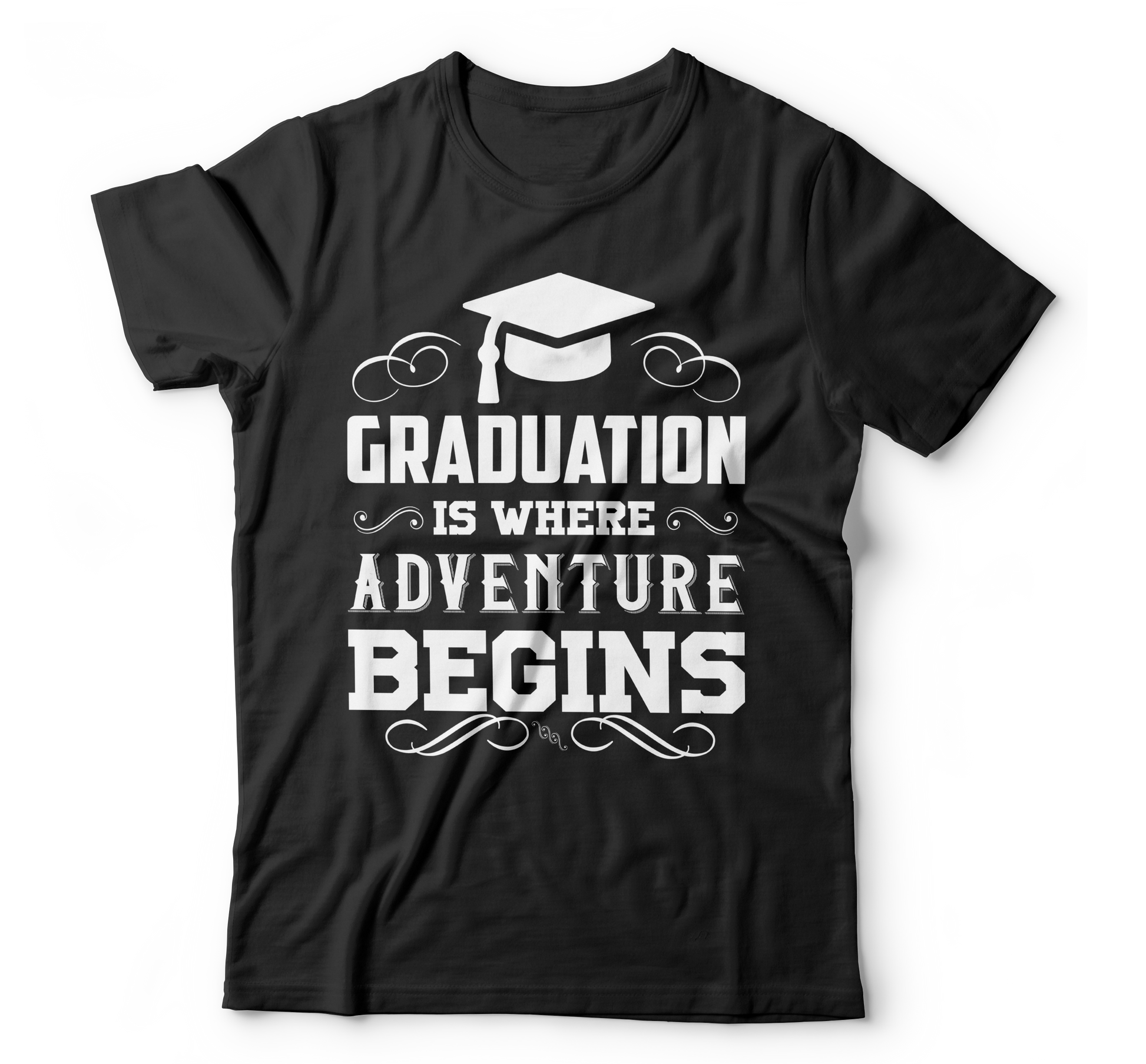 graduation is where adventure begins Men's women's unisex t-shirt - Premium  from MyDesigns - Just $21.95! Shop now at Lees Krazy Teez