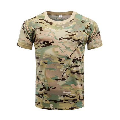 Rapid Dry Camo Tactical Shirt: Short Sleeve Men's for Hiking and Hunting - Premium t-shirt from eprolo - Just $24.95! Shop now at Lees Krazy Teez