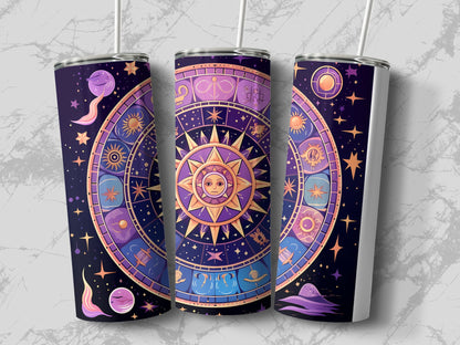 tarot card wheel skinny sublimation 20oz tumbler - Premium tumbler from MyDesigns - Just $29.95! Shop now at Lees Krazy Teez