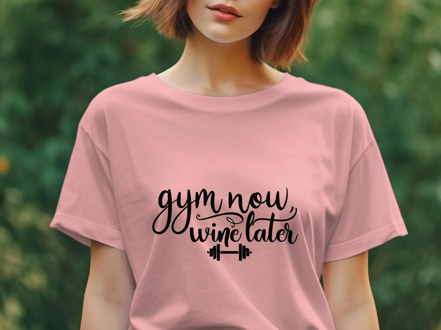 gym now, wine later Women's Ladies t-shirt - Premium t-shirt from MyDesigns - Just $19.95! Shop now at Lees Krazy Teez