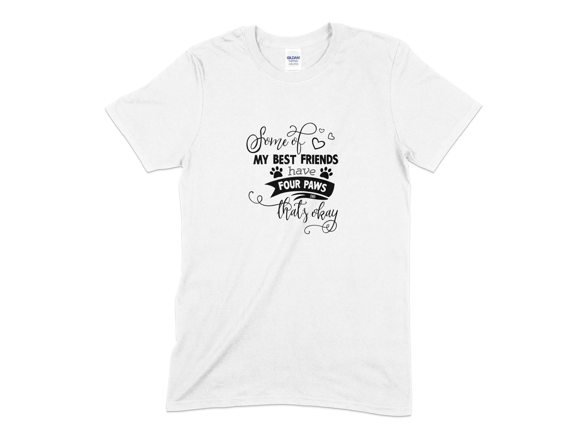 Some of my best friends have four paws dog cat t-shirt - Premium t-shirt from MyDesigns - Just $19.95! Shop now at Lees Krazy Teez