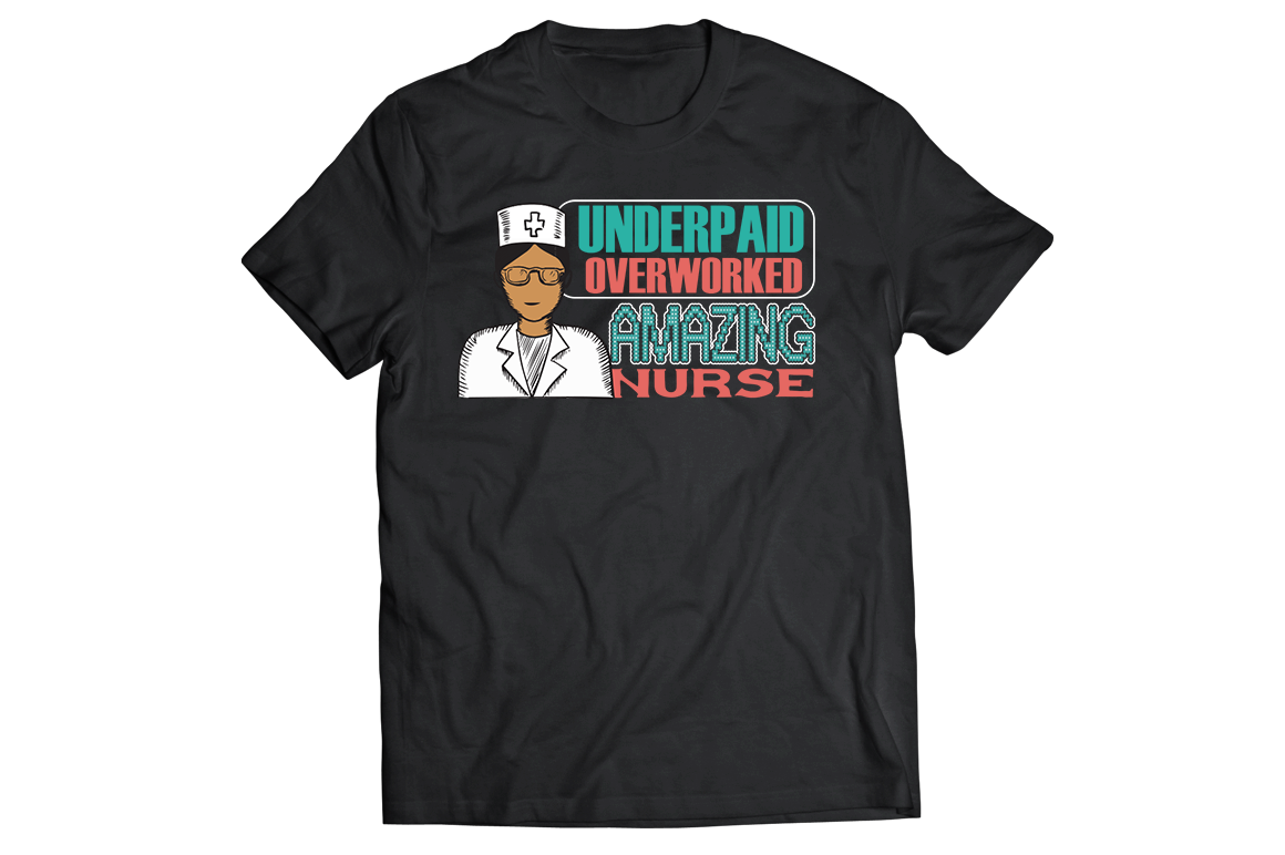 Underpaid overworked amazing nurse t-shirt - Premium t-shirt from MyDesigns - Just $21.95! Shop now at Lees Krazy Teez