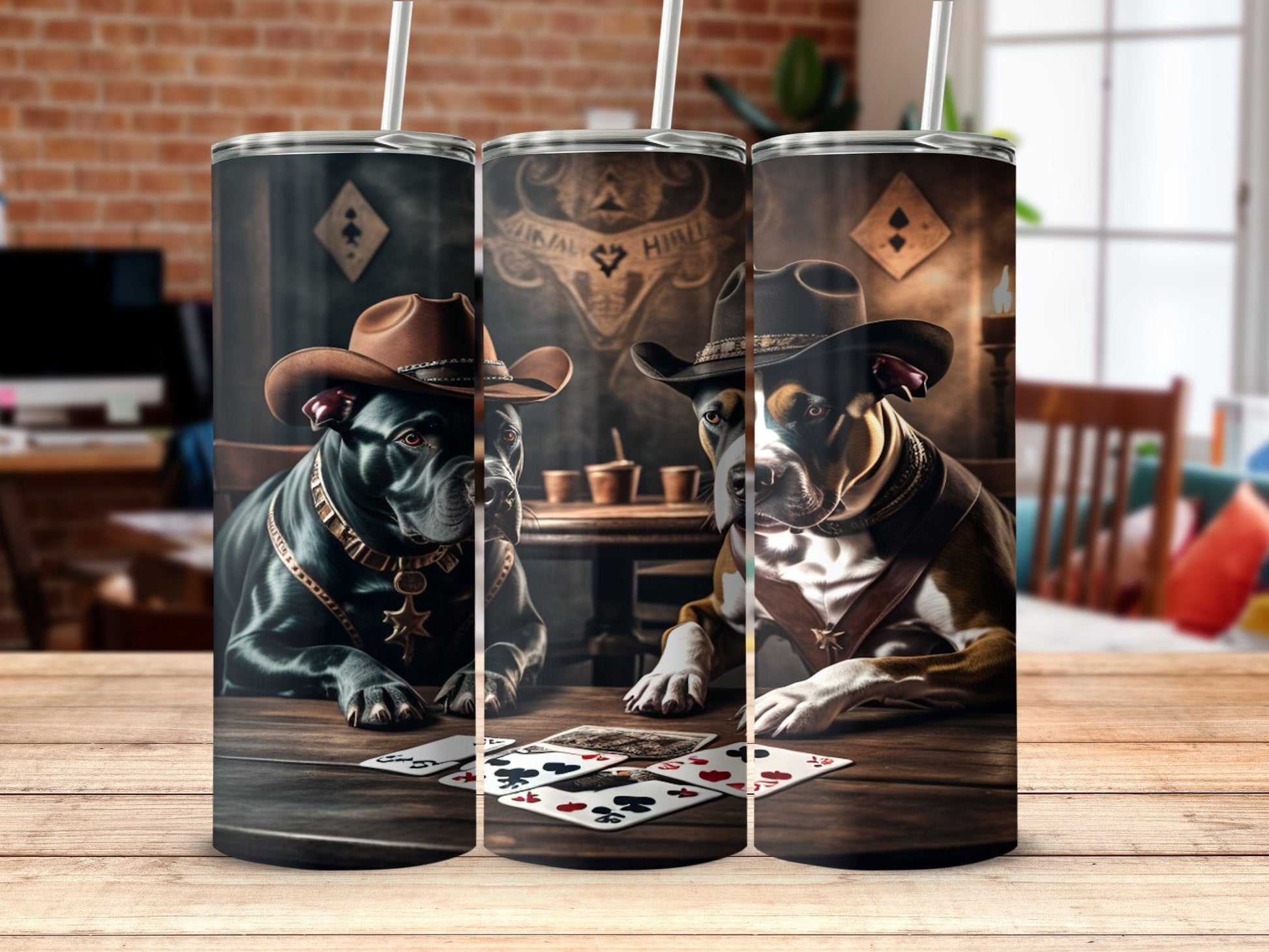 3d cowboy tumbler 3D Dog tumbler wrap - Premium tumbler from MyDesigns - Just $26.95! Shop now at Lees Krazy Teez