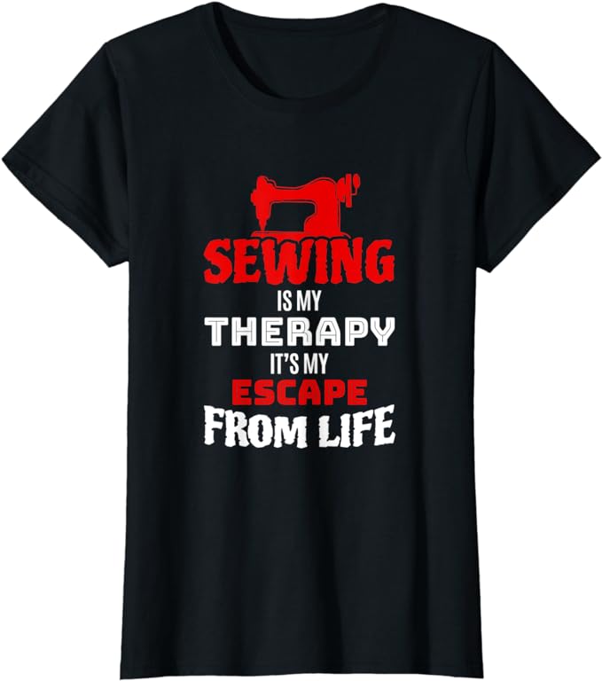 Funny Sewing Lover T-shirt - Gift Sewing Is My Therapy - Premium t-shirt from MyDesigns - Just $19.95! Shop now at Lees Krazy Teez