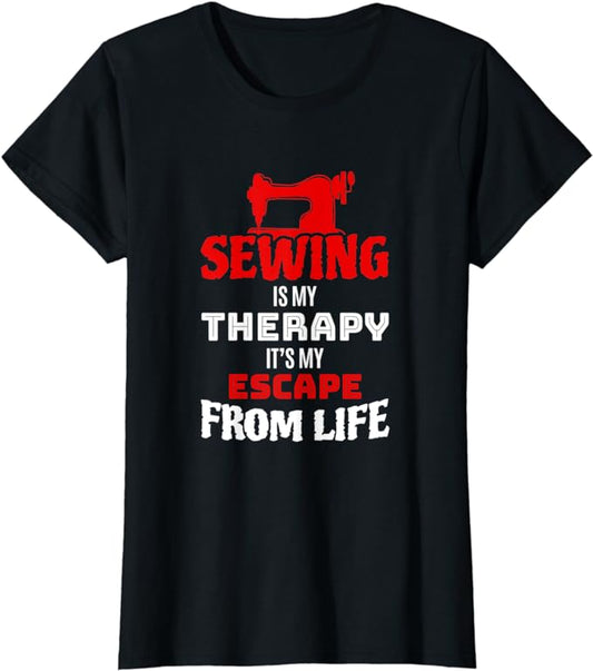 Funny Sewing Lover T-shirt - Gift Sewing Is My Therapy - Premium t-shirt from MyDesigns - Just $19.95! Shop now at Lees Krazy Teez