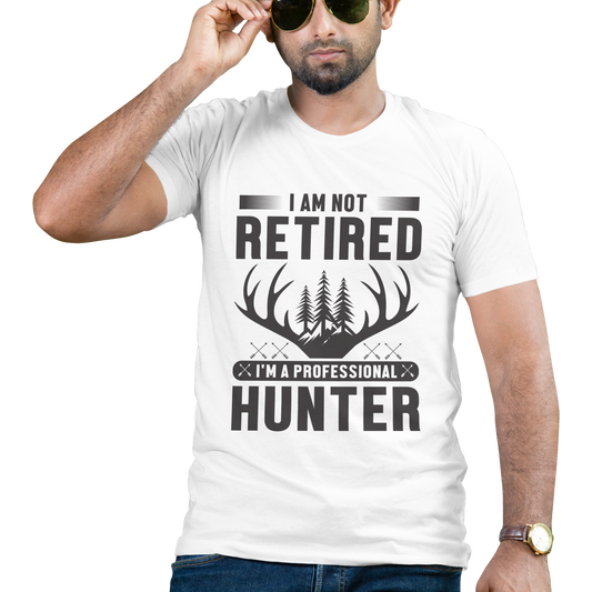 I am not retired im a professional hunter t-shirt - Premium t-shirt from MyDesigns - Just $19.95! Shop now at Lees Krazy Teez