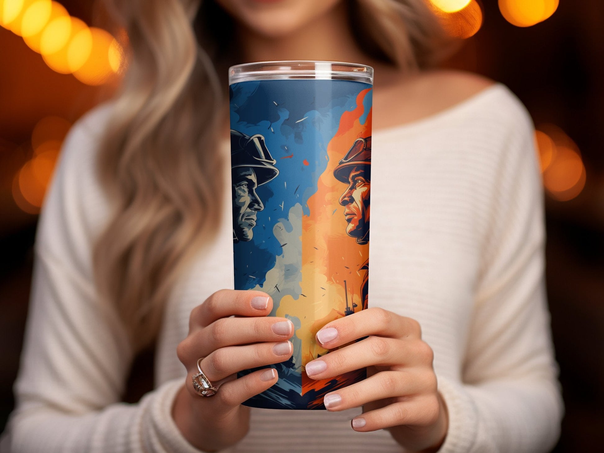 3d Soldiers splash art decor 20oz skinny tumbler - Premium tumbler from MyDesigns - Just $29.95! Shop now at Lees Krazy Teez