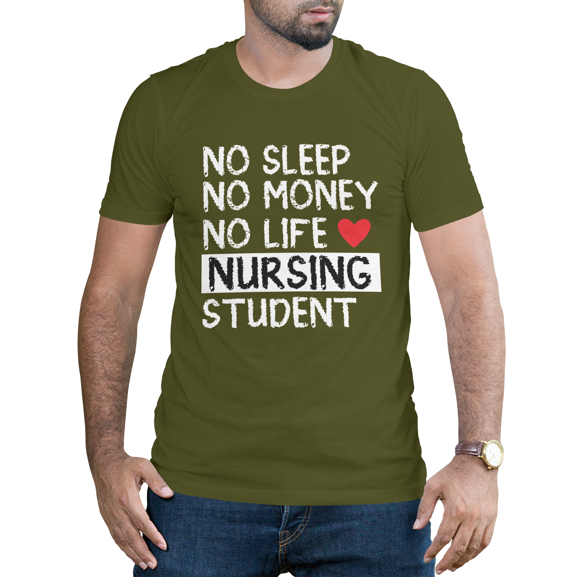 No Sleep No Money No Life nursing student t-shirt - Premium t-shirt from MyDesigns - Just $16.95! Shop now at Lees Krazy Teez