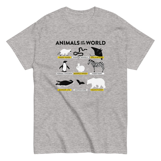 Animals of the world trash panda leather bird t-shirt - Premium t-shirt from MyDesigns - Just $19.95! Shop now at Lees Krazy Teez