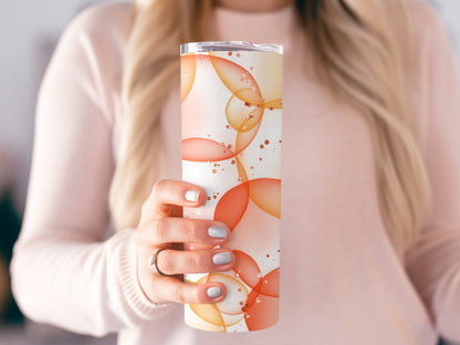 3d orange Summer Bubble orange Glitter 20oz skinny tumbler - Premium tumbler from MyDesigns - Just $29.95! Shop now at Lees Krazy Teez