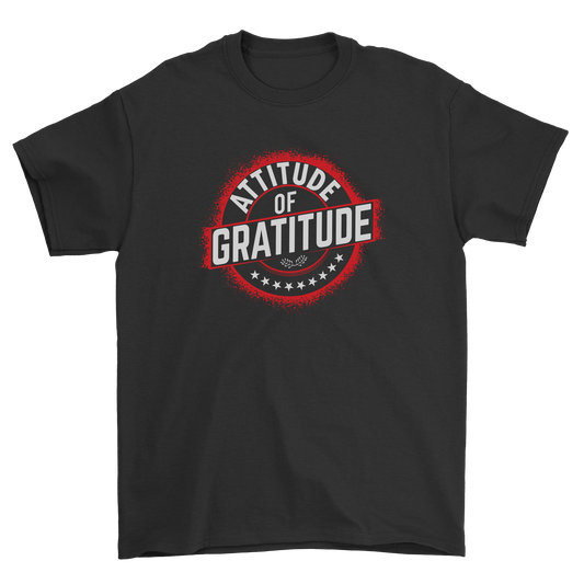 Attitude of gratitude mens womens unisex t-shirt - Premium t-shirt from MyDesigns - Just $21.95! Shop now at Lees Krazy Teez