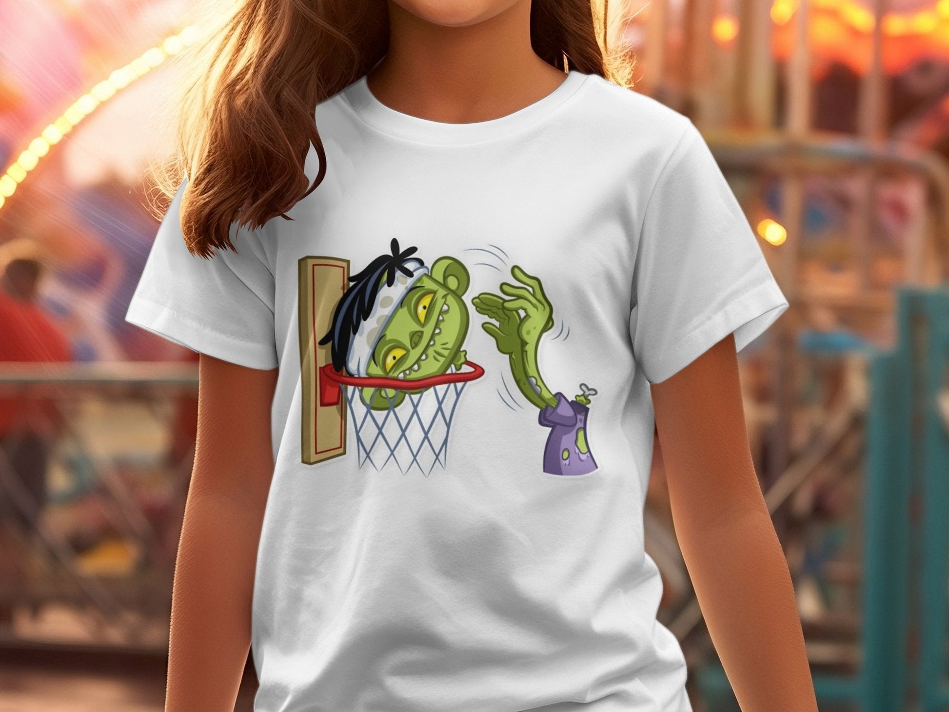 Zombie basketball funny Women's Halloween t-shirt - Premium t-shirt from MyDesigns - Just $19.95! Shop now at Lees Krazy Teez