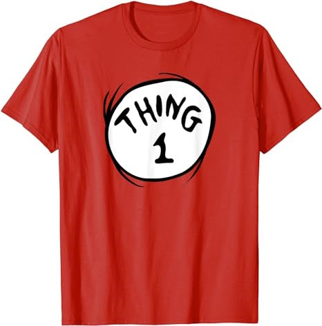 Dr. Seuss Thing 1 Emblem red T-Shirt - Premium t-shirt from MyDesigns - Just $19.95! Shop now at Lees Krazy Teez