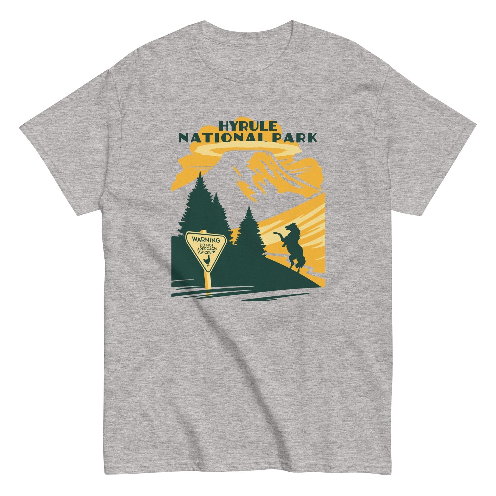 Hyrule national park warning do not approach chickens t-shirt - Premium t-shirt from MyDesigns - Just $19.95! Shop now at Lees Krazy Teez