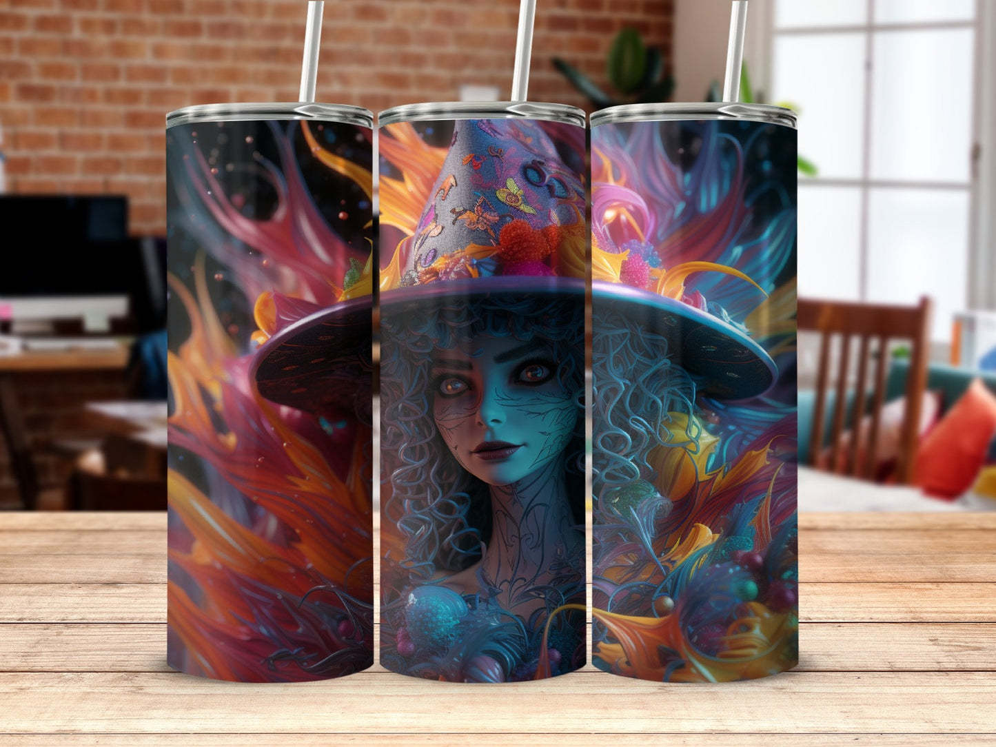 3d witch cold 20oz skinny tumbler - Premium tumbler from MyDesigns - Just $29.95! Shop now at Lees Krazy Teez