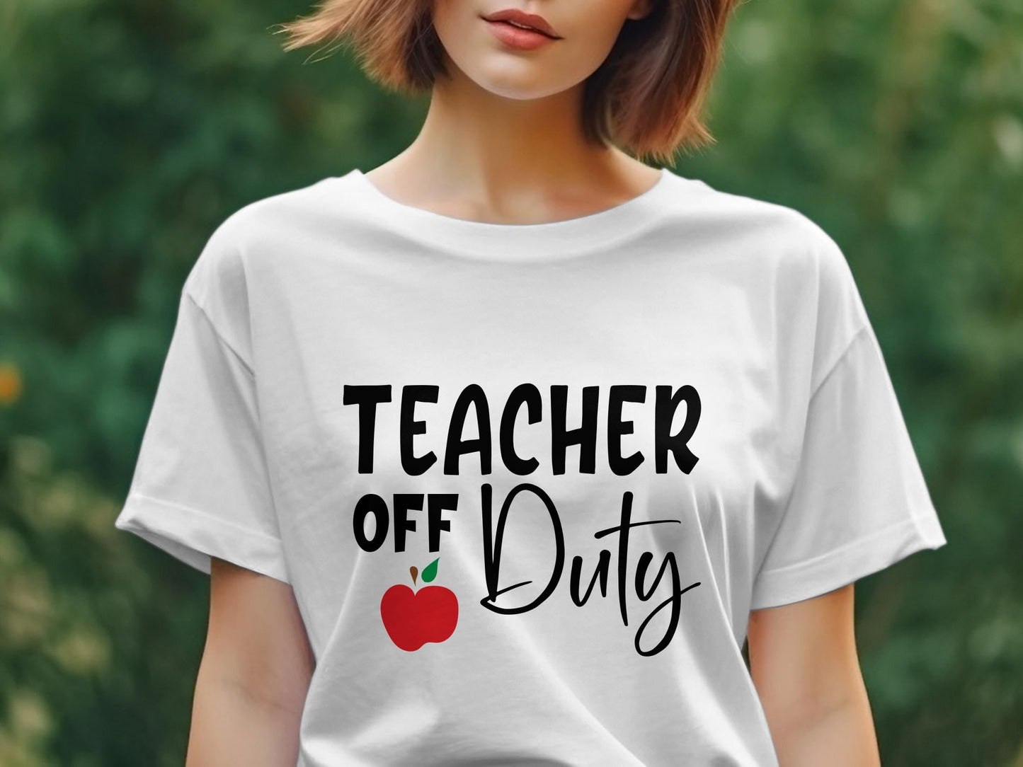 teacher off duty Women's awesome tee - Premium t-shirt from MyDesigns - Just $19.95! Shop now at Lees Krazy Teez