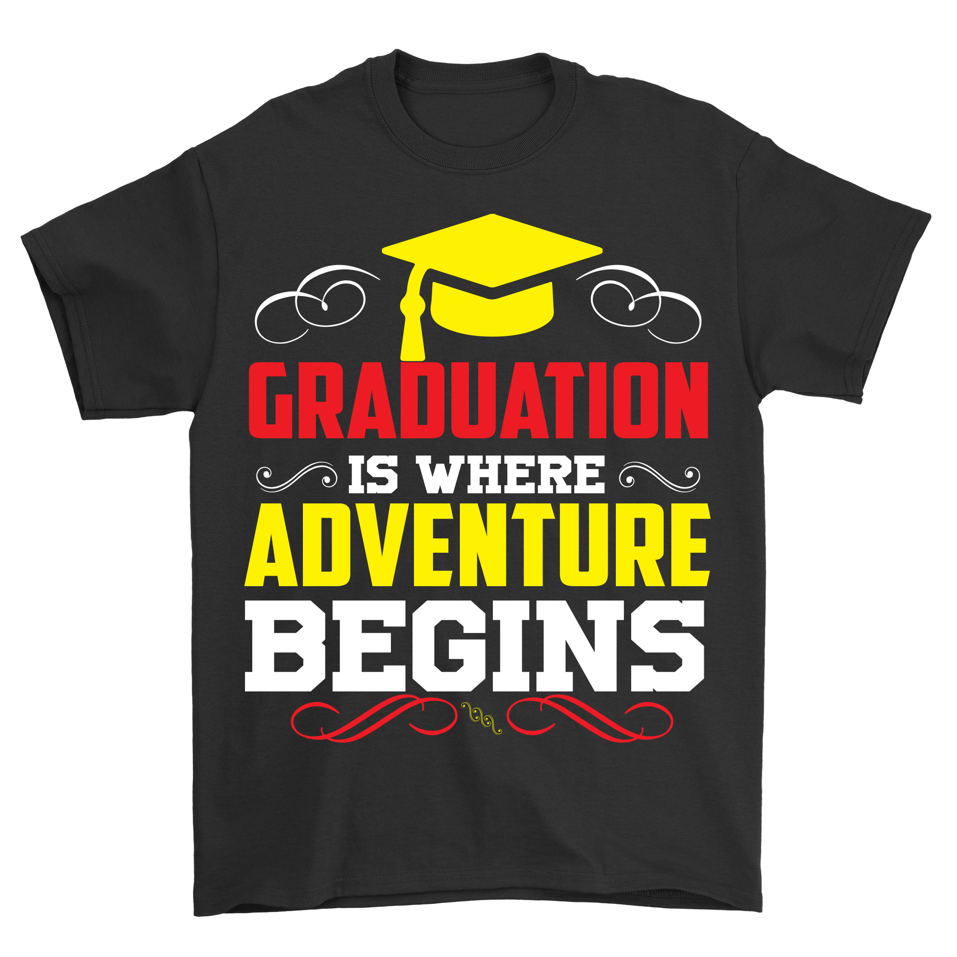 Graduation is where adventure beings t-shirt - Premium t-shirt from MyDesigns - Just $19.95! Shop now at Lees Krazy Teez