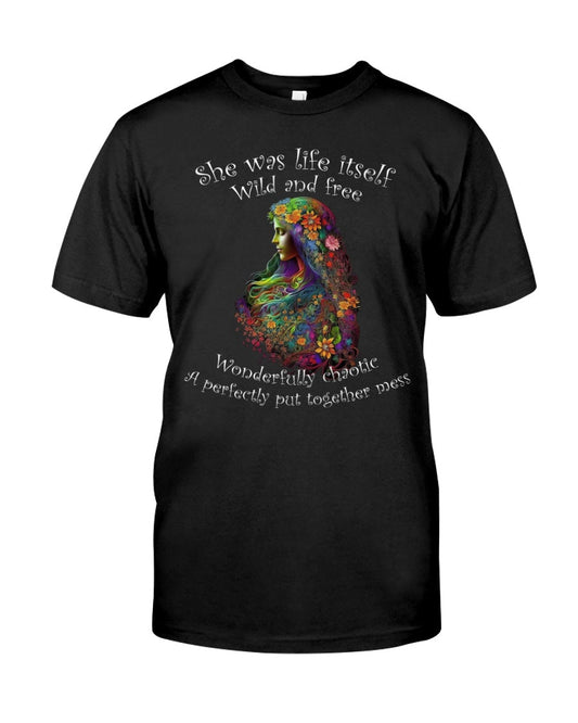 She was life itself wild and free hippie Women's t-shirt - Premium t-shirt from MyDesigns - Just $16.95! Shop now at Lees Krazy Teez