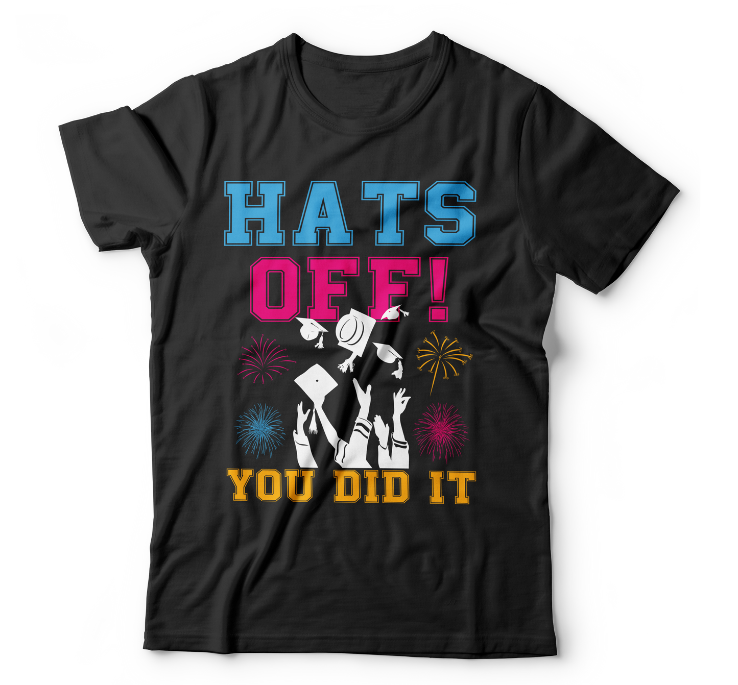 Hats off! You did it graduation 2024 t-shirt - Premium t-shirt from MyDesigns - Just $19.95! Shop now at Lees Krazy Teez