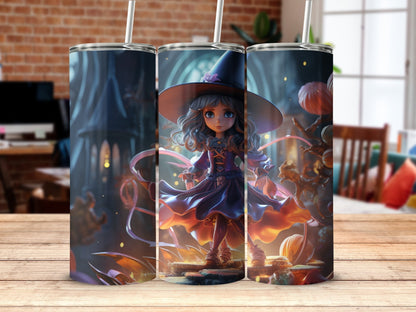 3d witch walking 20oz skinny tumbler - Premium tumbler from MyDesigns - Just $29.95! Shop now at Lees Krazy Teez