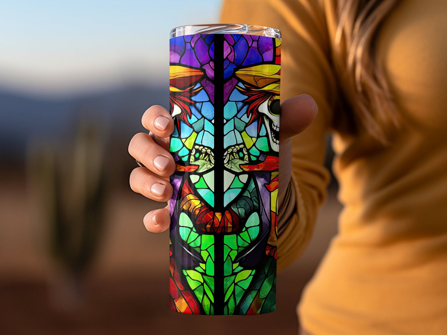 3d skeleten reflection 20oz skinny tumbler - Premium tumbler from MyDesigns - Just $29.95! Shop now at Lees Krazy Teez