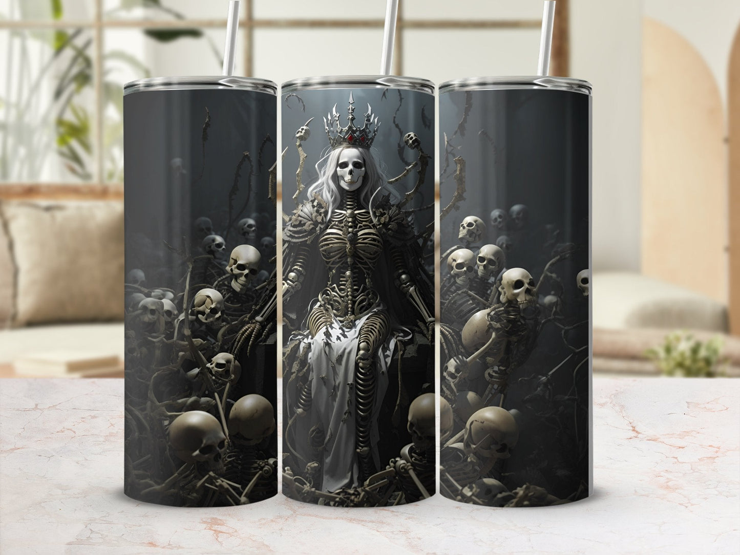 Skull and bones haunted wasteland 20oz horror tumbler - Premium tumbler from MyDesigns - Just $29.95! Shop now at Lees Krazy Teez