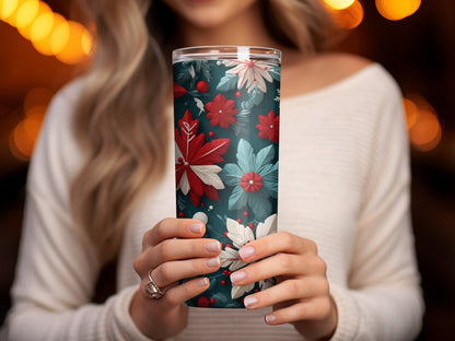 3d Snowflake Christmas 3D Tumbler Wrap - Premium tumbler from MyDesigns - Just $29.95! Shop now at Lees Krazy Teez