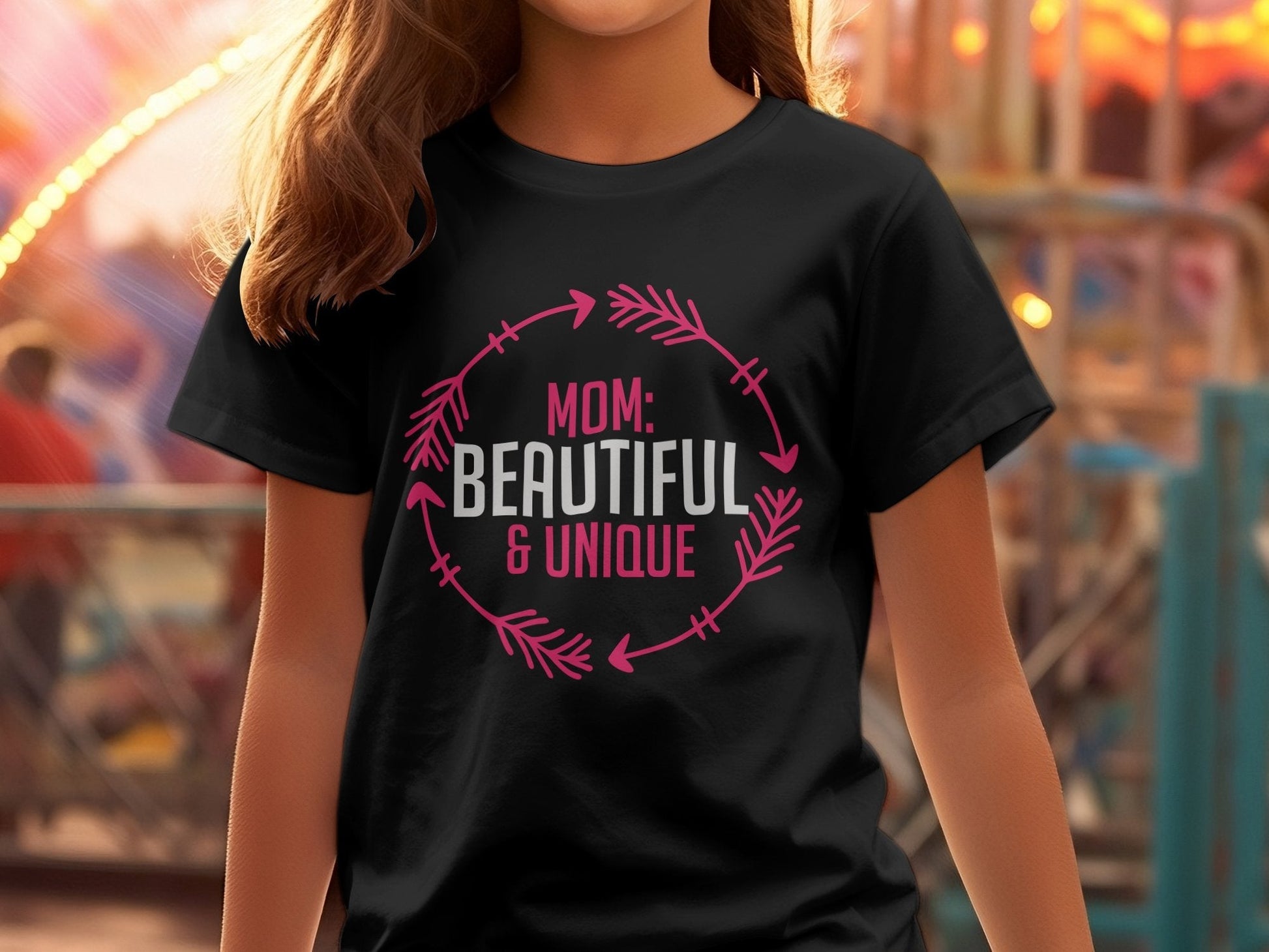 Mom beautiful and unique mommy Women's tee - Premium t-shirt from MyDesigns - Just $21.95! Shop now at Lees Krazy Teez