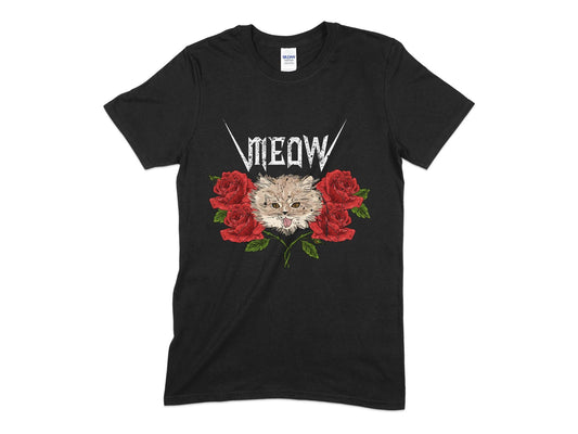 meow cute funny cat womens t-shirt - Premium t-shirt from MyDesigns - Just $19.95! Shop now at Lees Krazy Teez