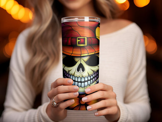 3d skull dressed to kill 20oz skinny horror tumbler - Premium tumbler from MyDesigns - Just $29.95! Shop now at Lees Krazy Teez