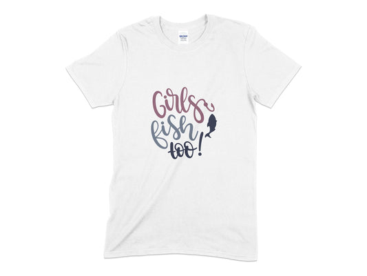 Girls fish too womens t-shirt - Premium t-shirt from MyDesigns - Just $21! Shop now at Lees Krazy Teez