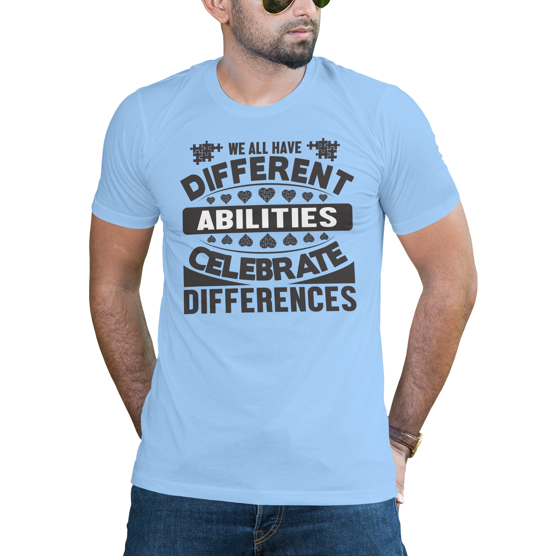 We all have different abilites celebrate differences t-shirt - Premium t-shirt from MyDesigns - Just $19.95! Shop now at Lees Krazy Teez