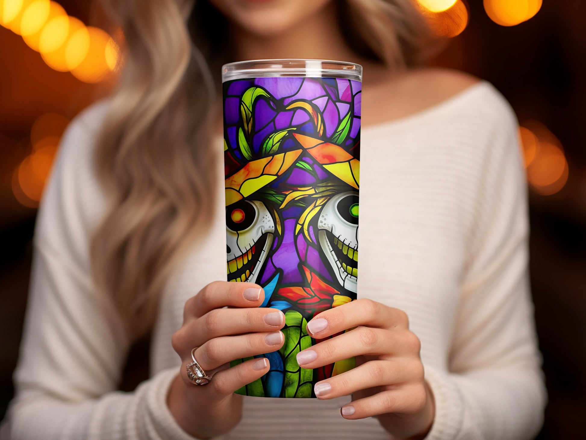 3d skeleten 20oz skinny awesome tumbler - Premium tumbler from MyDesigns - Just $29.95! Shop now at Lees Krazy Teez