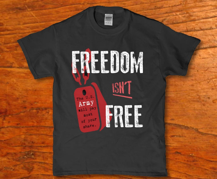 Freedom isn't free Men's Patriot t-shirt - Premium t-shirt from MyDesigns - Just $19.95! Shop now at Lees Krazy Teez
