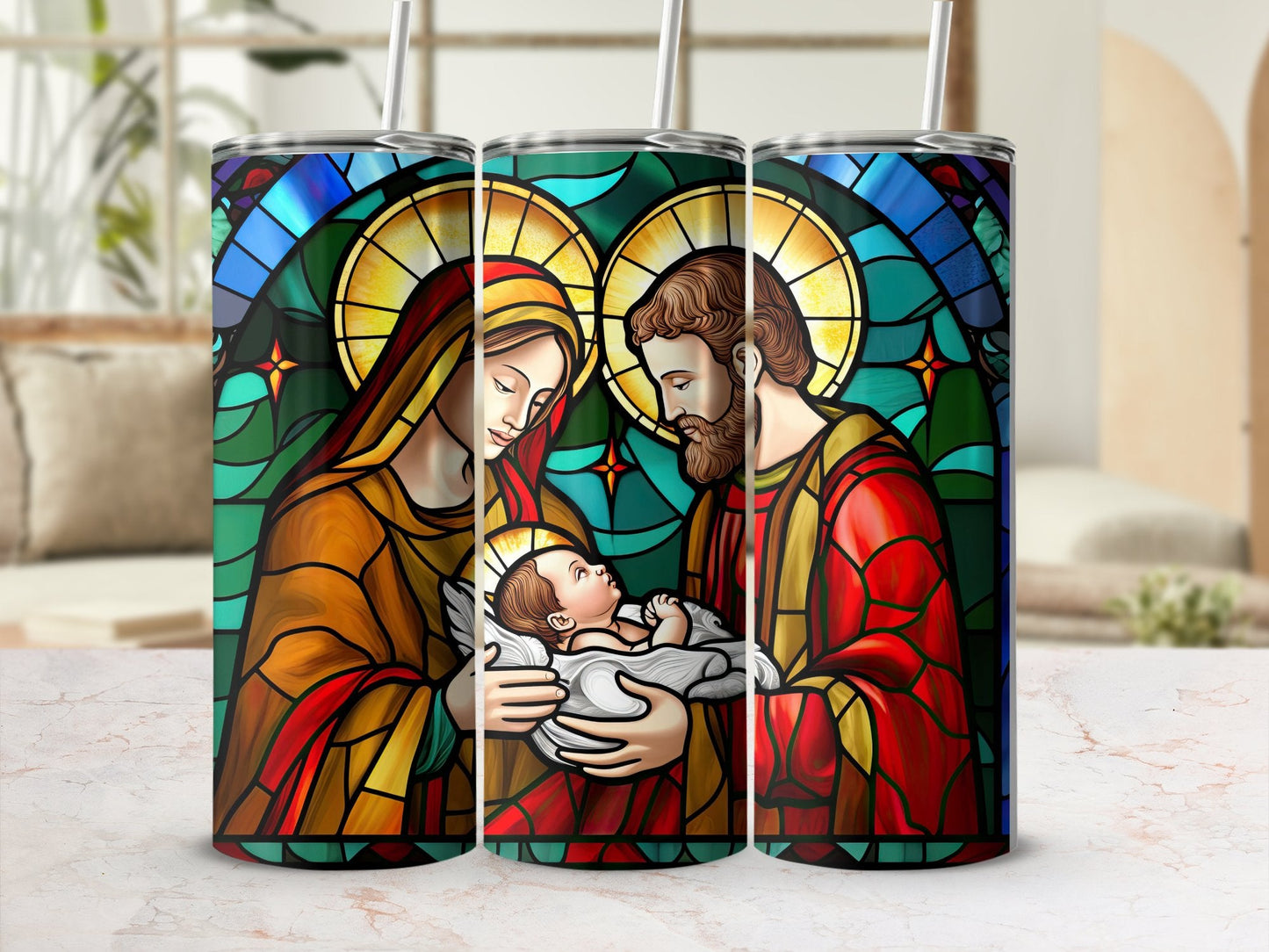 Mary and Jesus skinny tumbler Christmas wrap 20oz tumbler - Premium tumbler from MyDesigns - Just $26.95! Shop now at Lees Krazy Teez