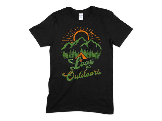 Love the outdoors hiking t-shirt - Premium t-shirt from MyDesigns - Just $19.95! Shop now at Lees Krazy Teez