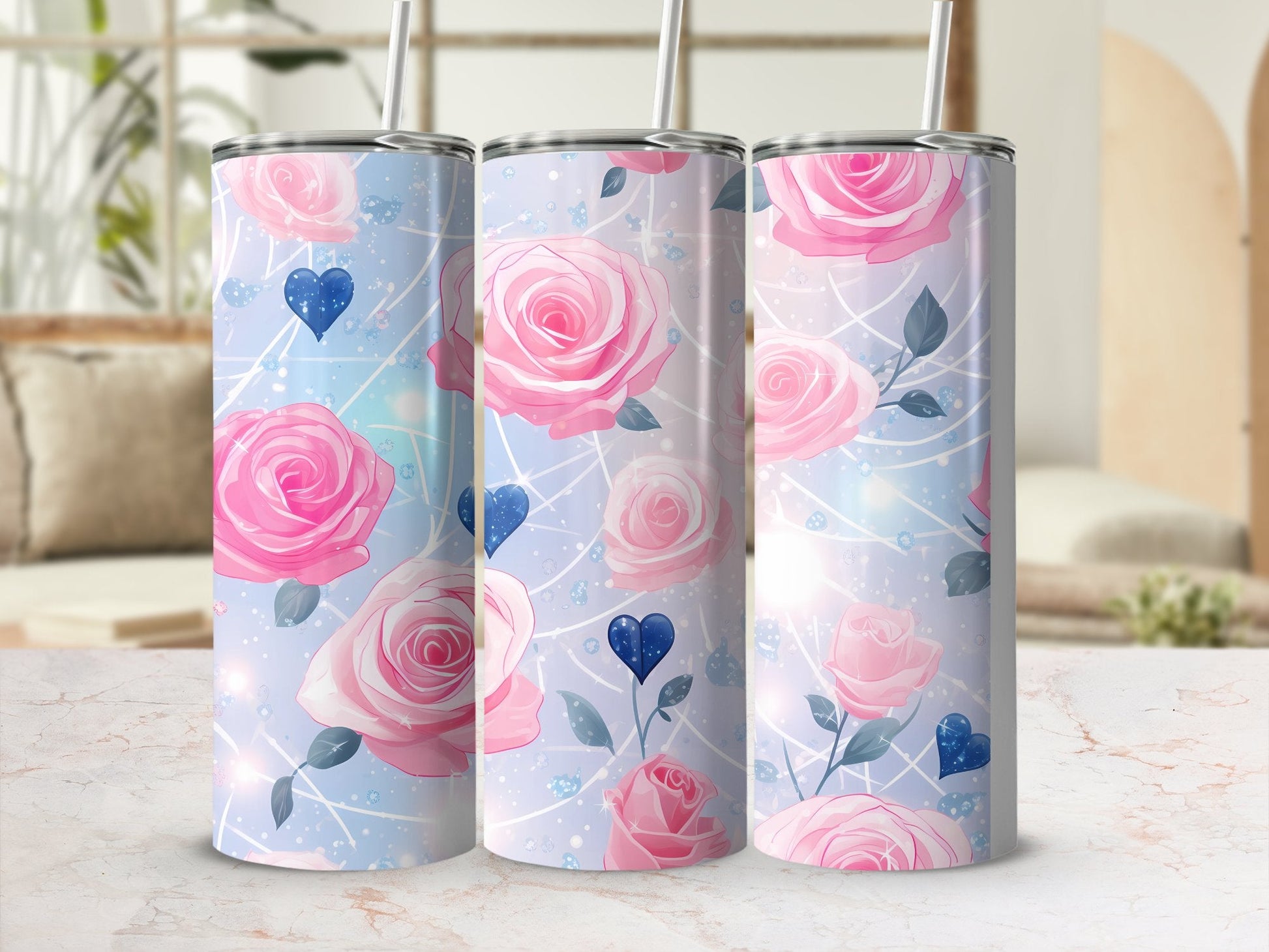 Pink roses wild 20oz tumbler - 20oz skinny sublimation tumbler - Premium tumbler from MyDesigns - Just $29.95! Shop now at Lees Krazy Teez