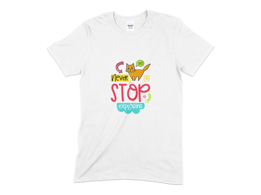 Cat never stop exploring womens t-shirt - Premium t-shirt from MyDesigns - Just $18.95! Shop now at Lees Krazy Teez