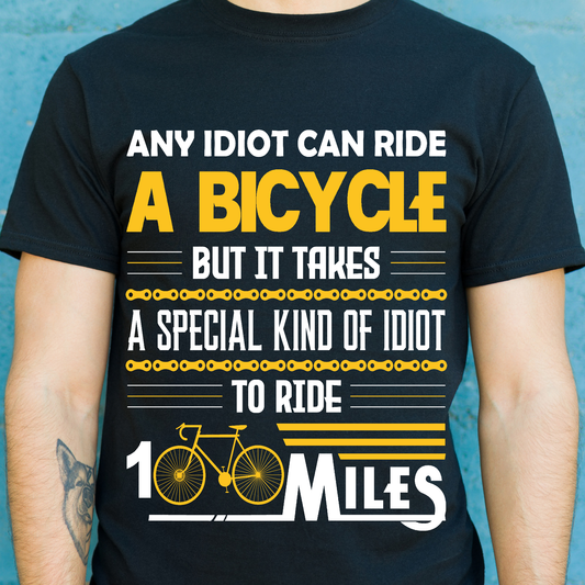 Any idiot can ride a bicycle funny Men's bicycle t-shirt - Premium t-shirt from MyDesigns - Just $21.95! Shop now at Lees Krazy Teez