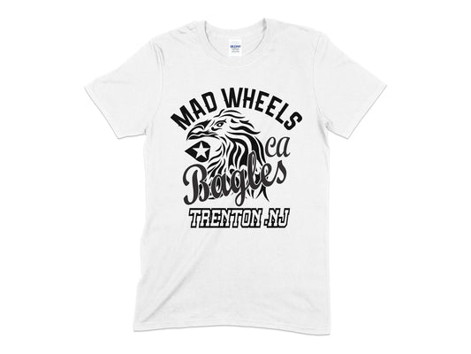Mad wheels bagles trenton nj Unisex t-shirt - Premium t-shirt from MyDesigns - Just $19.95! Shop now at Lees Krazy Teez