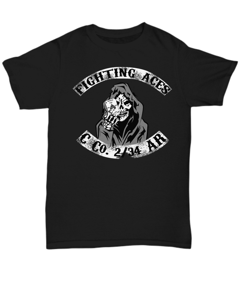 Fighting Aces - C Co 234 Ar Men's cotton t-shirt - Premium t-shirt from MyDesigns - Just $16.95! Shop now at Lees Krazy Teez