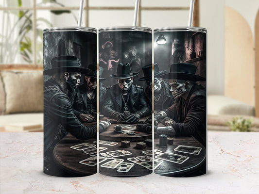 3d zombie Gangstas tumbler wrap 20oz skinny tumbler - Premium tumbler from MyDesigns - Just $29.95! Shop now at Lees Krazy Teez