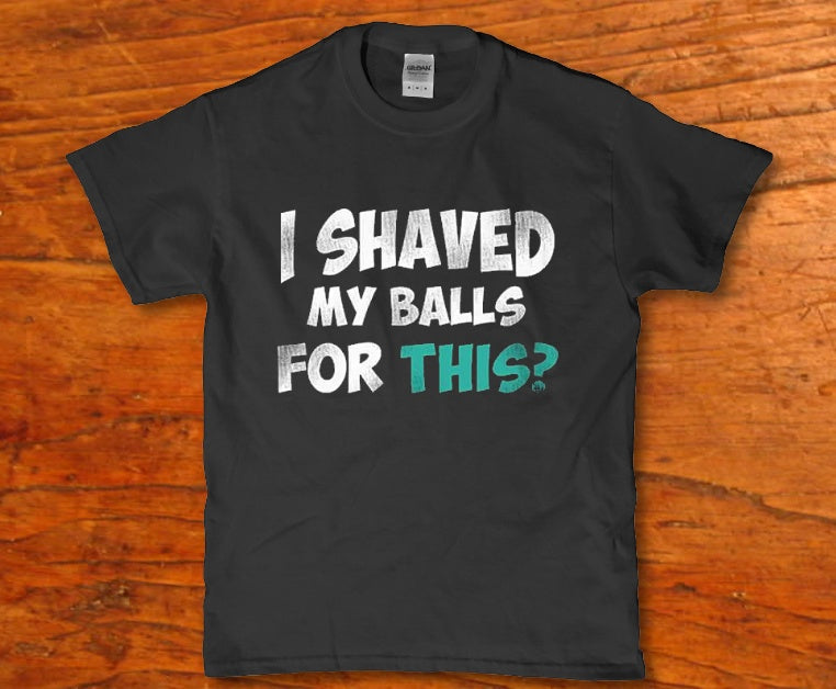 I shaved my balls for this funny Men's t-shirt - Premium t-shirt from MyDesigns - Just $16.95! Shop now at Lees Krazy Teez