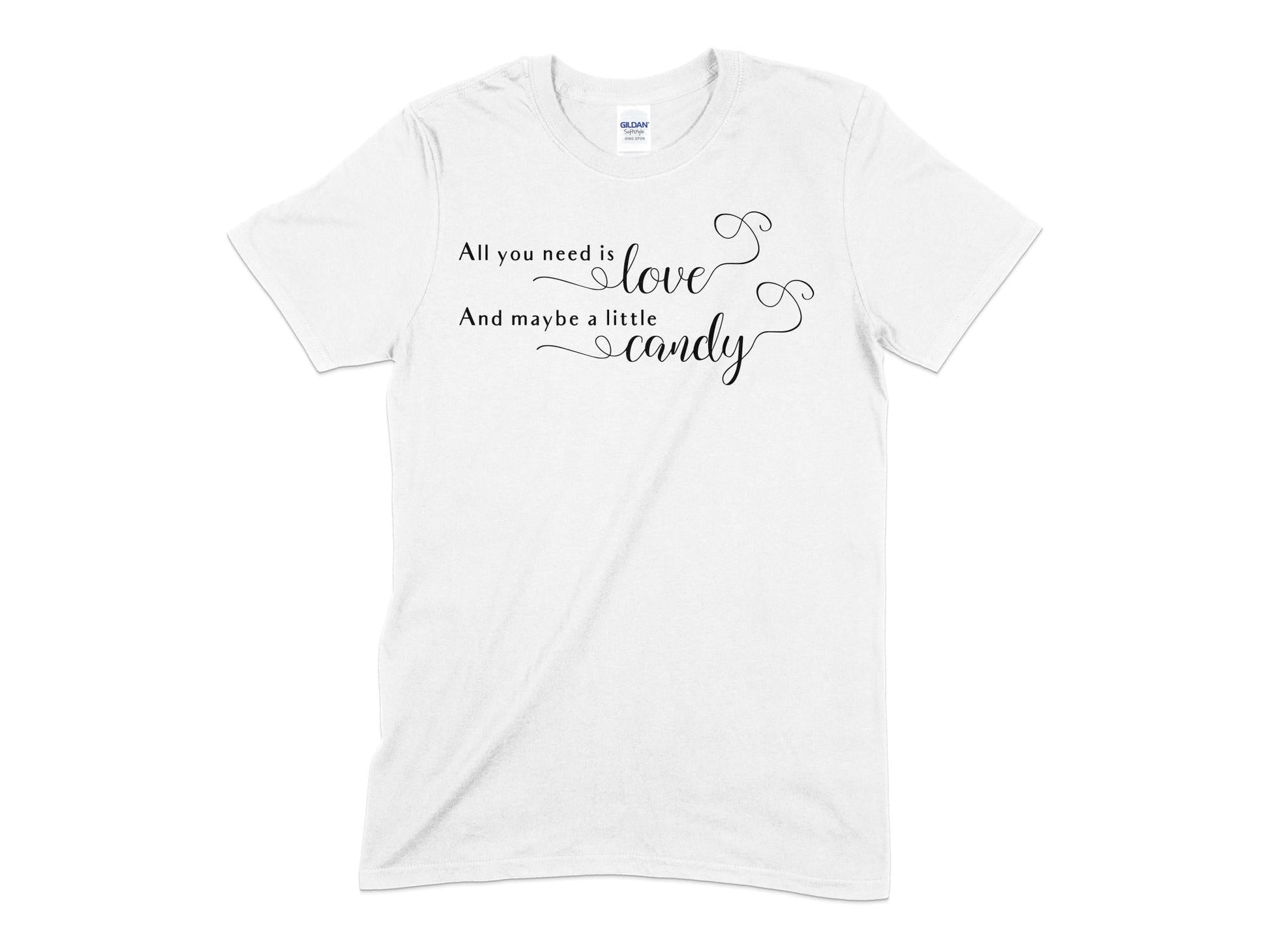 All you need is love and maybe a little candy - Premium t-shirt from MyDesigns - Just $16.95! Shop now at Lees Krazy Teez