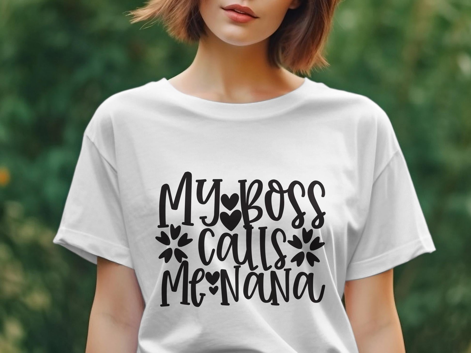 My Boss Calls Me Nana Women's awesome tee - Premium t-shirt from MyDesigns - Just $19.95! Shop now at Lees Krazy Teez