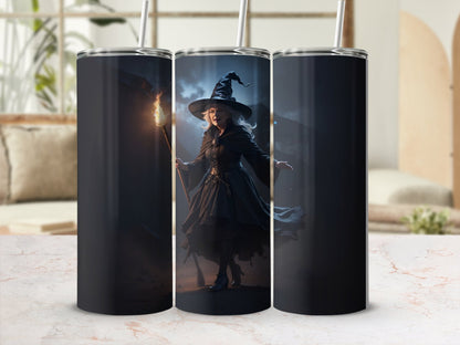 Night witch Halloween horror 20oz tumbler - 20oz skinny sublimation tumbler - Premium tumbler from MyDesigns - Just $29.95! Shop now at Lees Krazy Teez