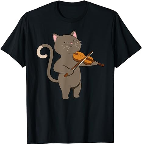 Cat Playing The Violin unisex T-Shirt - Premium t-shirt from MyDesigns - Just $19.95! Shop now at Lees Krazy Teez